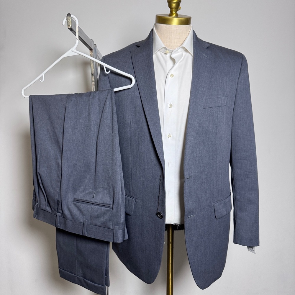 Ralph Lauren Mens 41R 34W Gray 100% Wool 2 Piece Suit Dillard's Single‎ Vent